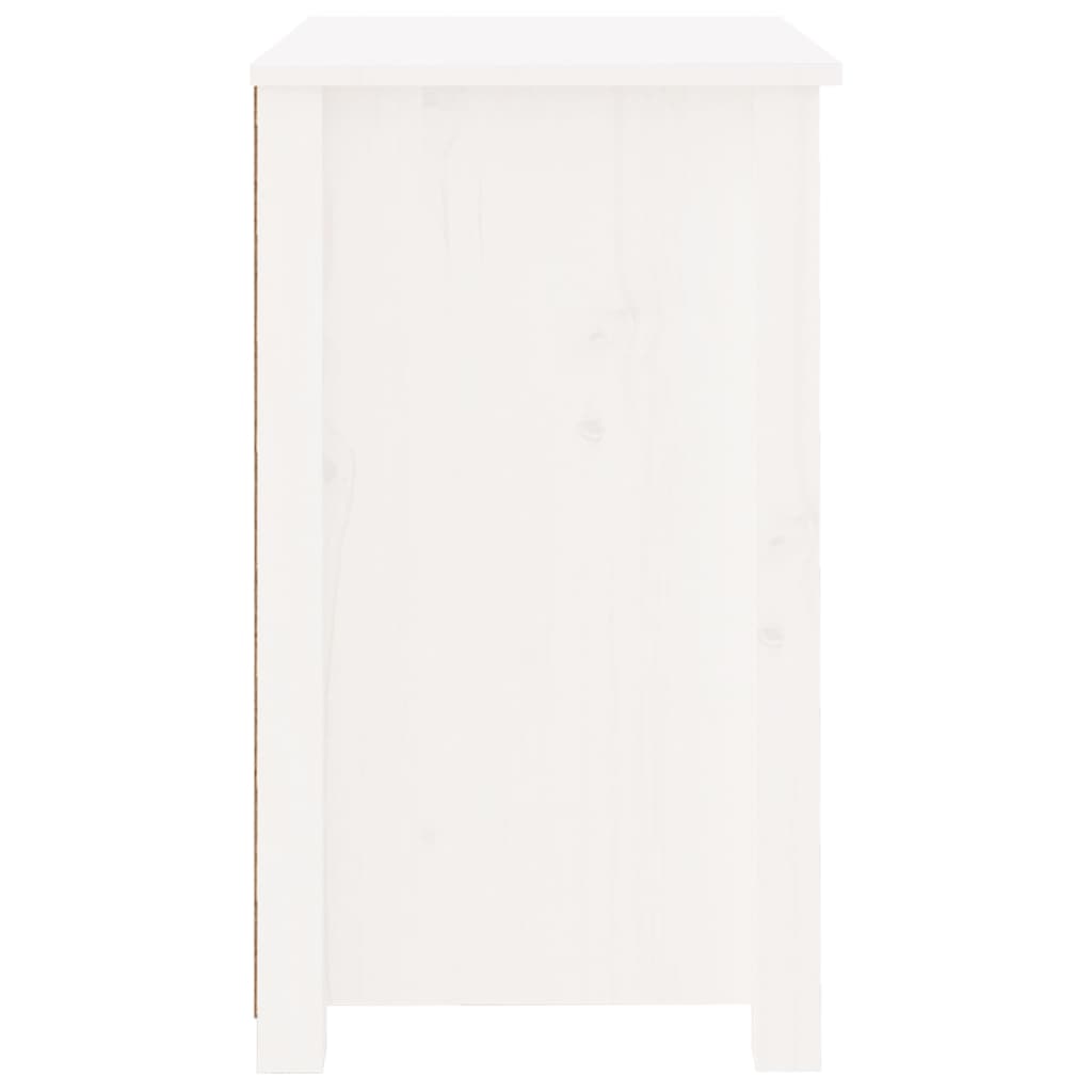 vidaXL Mesa de cabeceira 50x35x61,5 cm madeira de pinho maciça branco