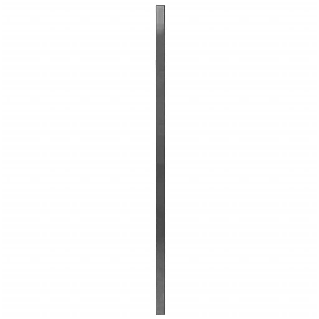 vidaXL Painel vedação c/ postes ferro revestido a pó 6x1,2 m antracite