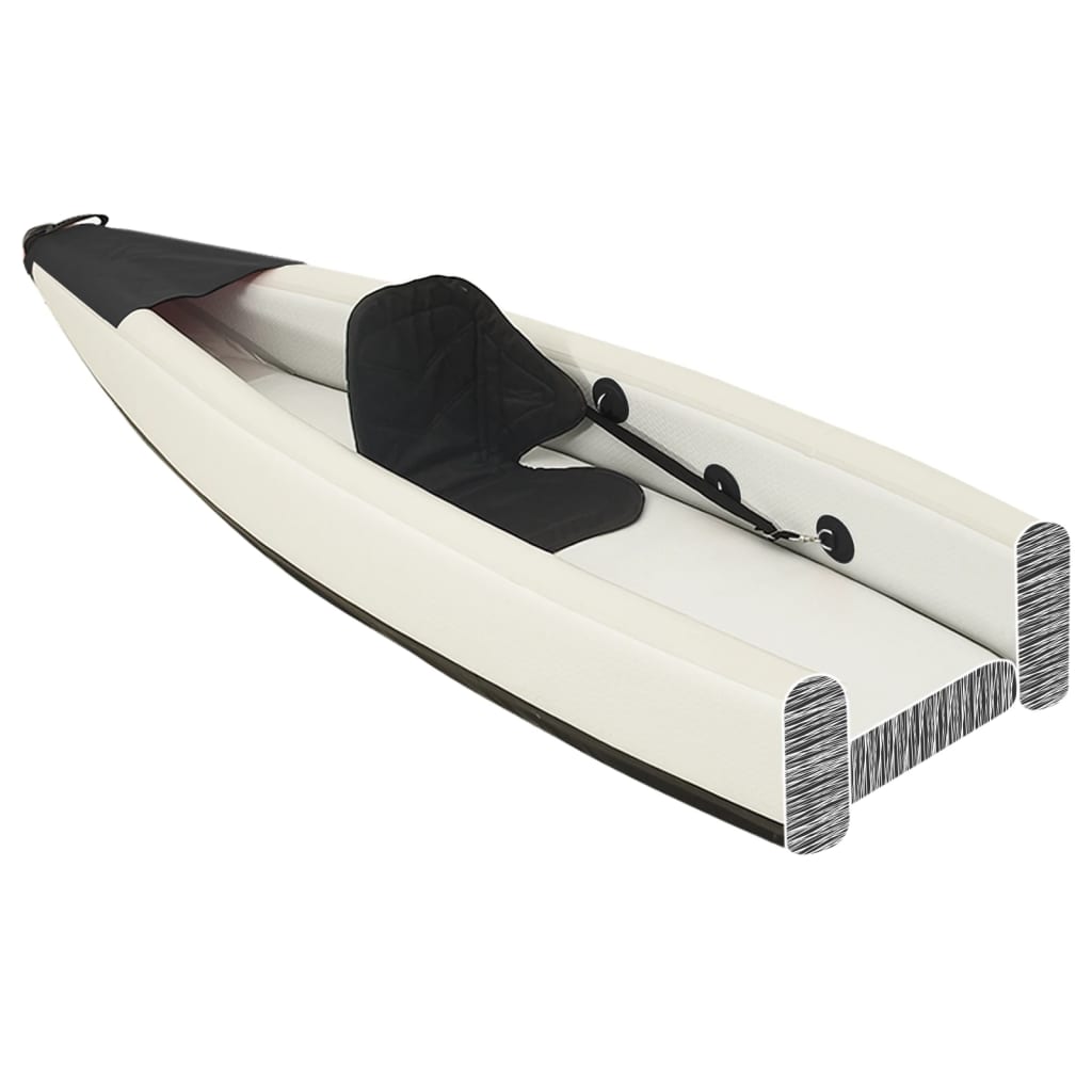 vidaXL Kayak insuflável 375x72x31 cm poliéster preto