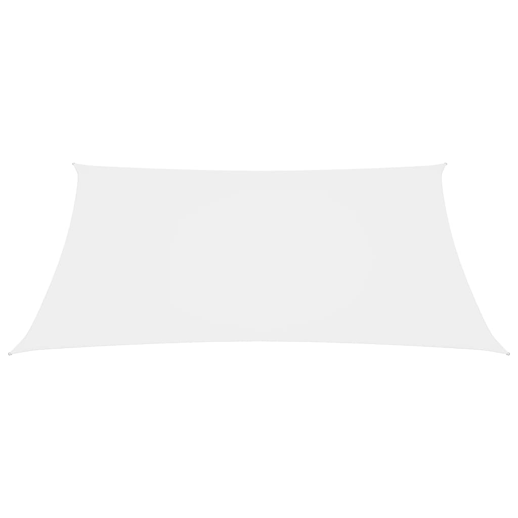 vidaXL Para-sol estilo vela tecido oxford retangular 3,5x4,5 m branco