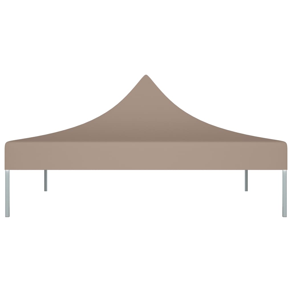 vidaXL Teto para tenda de festas 2x2 m 270 g/m² cinzento-acastanhado
