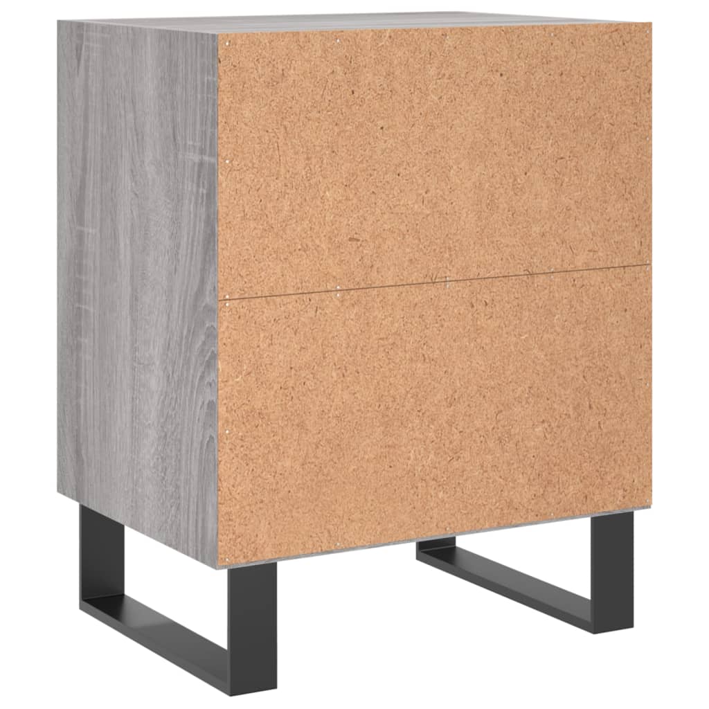 vidaXL Mesa de cabeceira 40x30x50 cm derivados de madeira cinza sonoma