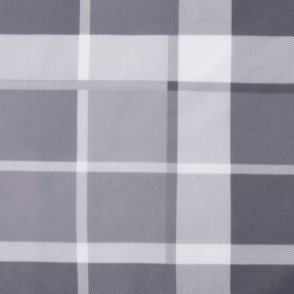 vidaXL Almofadão p/ sofá de paletes 80x80x12 cm tecido xadrez cinzento