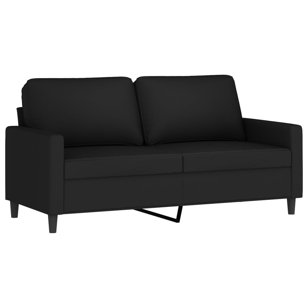 vidaXL 2 pcs conjunto de sofás com almofadões veludo preto