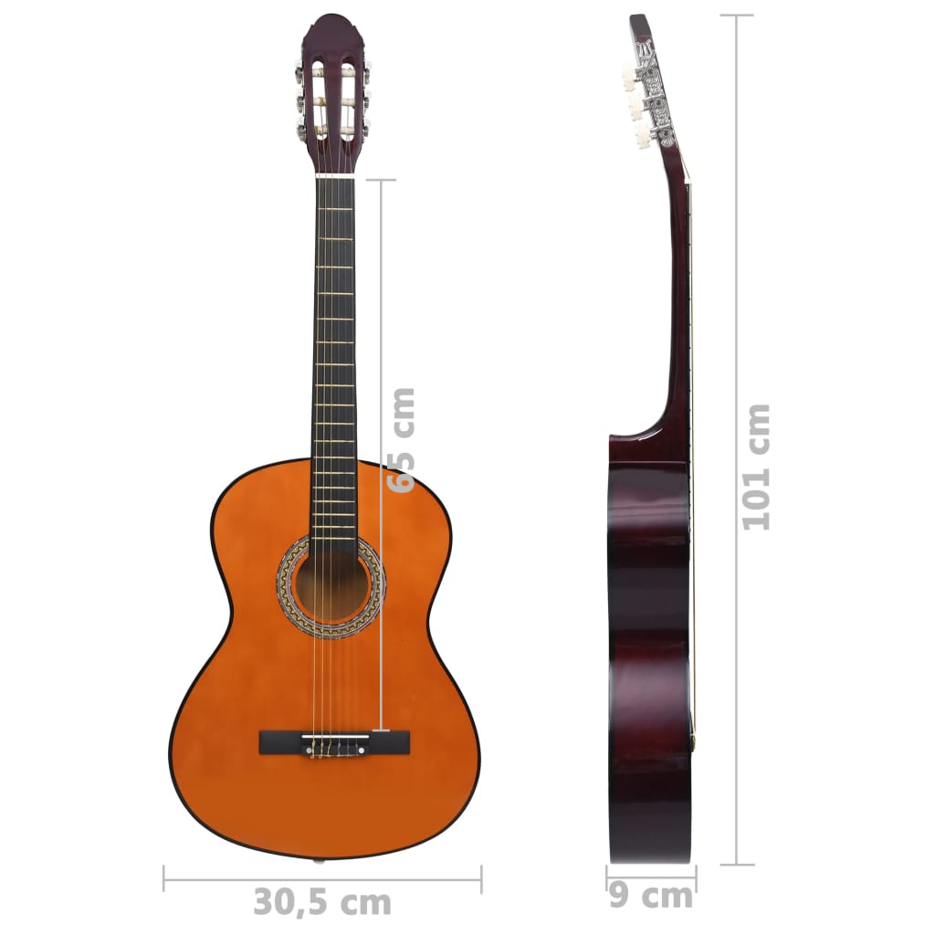 vidaXL Guitarra clássica para iniciantes com saco 4/4 39"