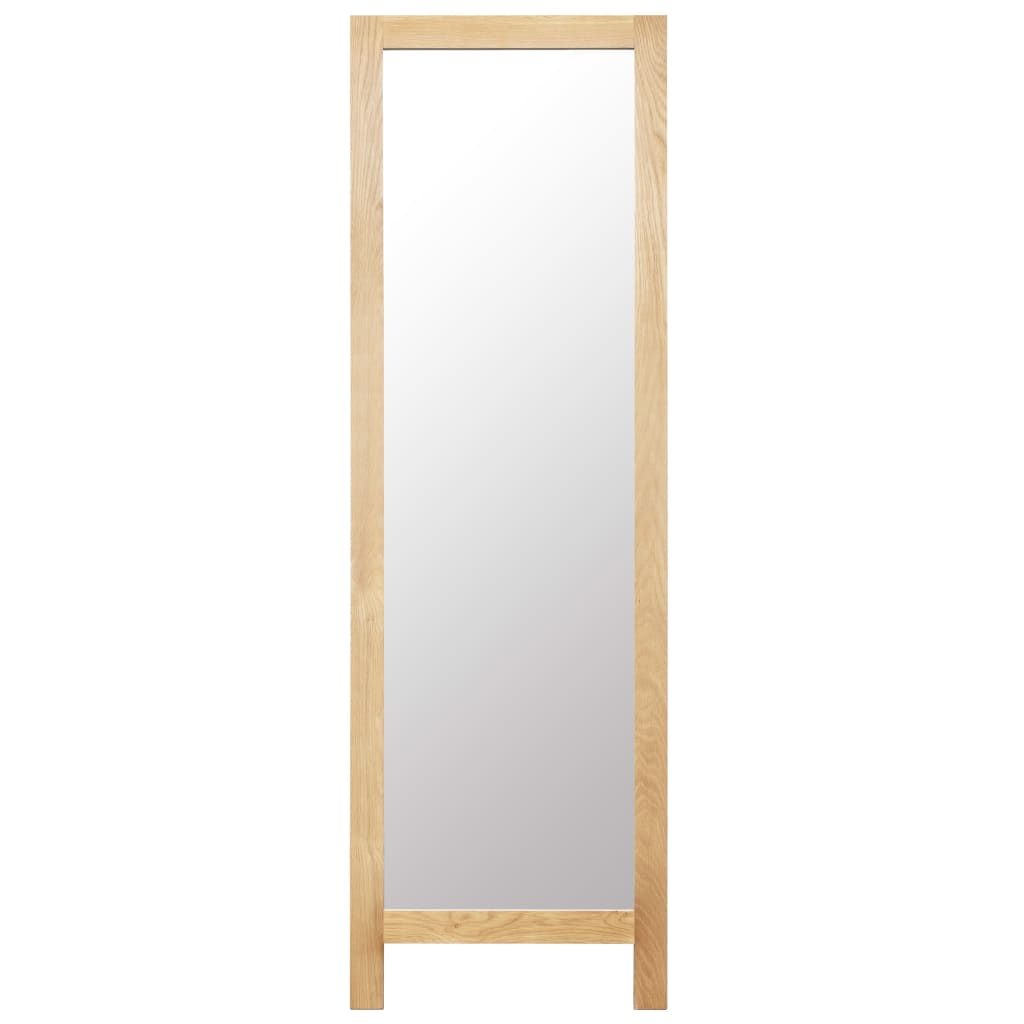 vidaXL Espelho de pé 48x46,5x150 cm madeira carvalho maciça