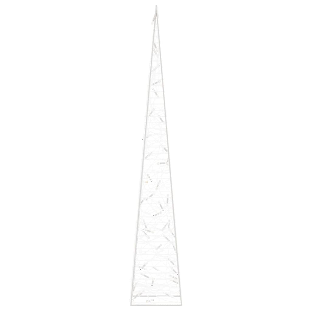 vidaXL Cone de iluminação decorativo c/ LEDs acrílico 90 cm branco frio