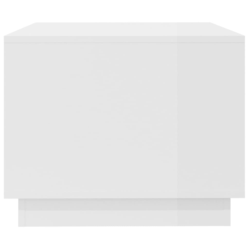 vidaXL Mesa de centro 102,5x55x44 cm contraplacado branco brilhante