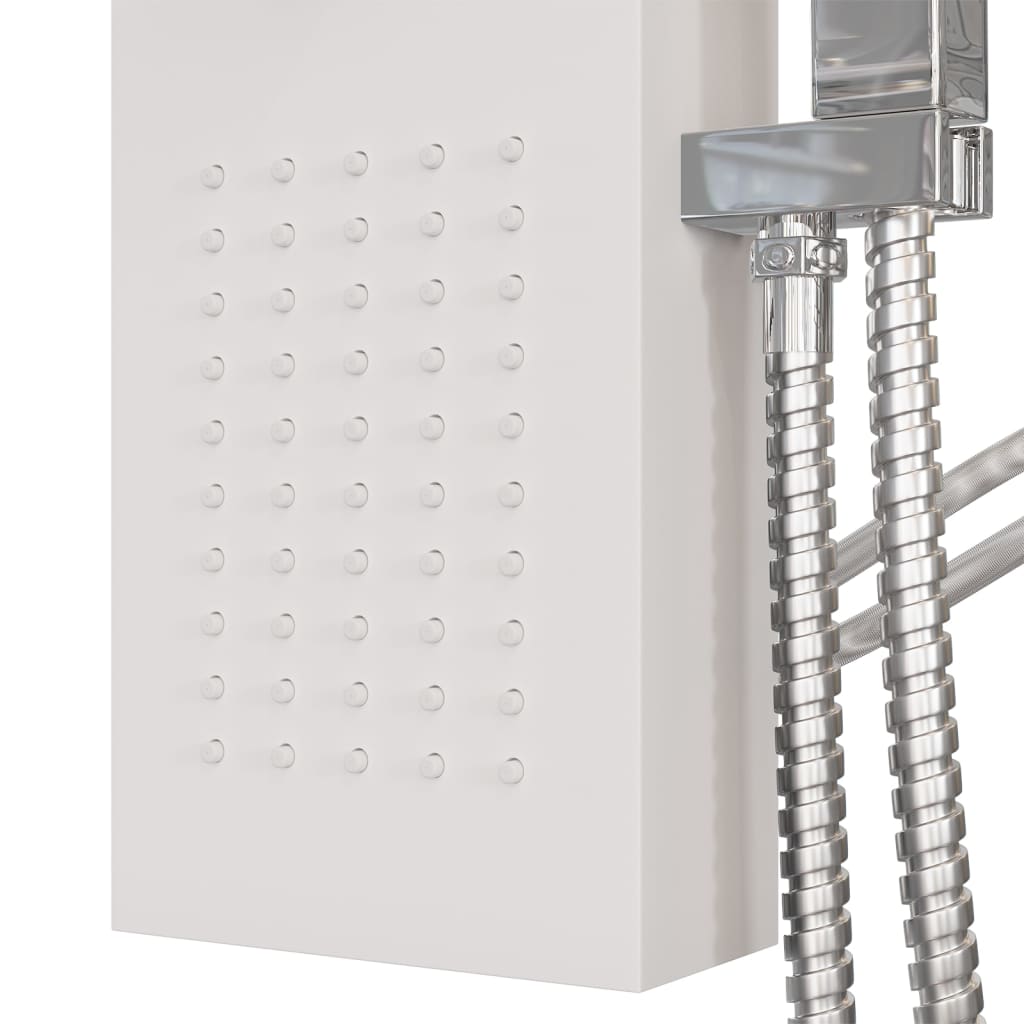 vidaXL Sistema de coluna de duche em alumínio branco