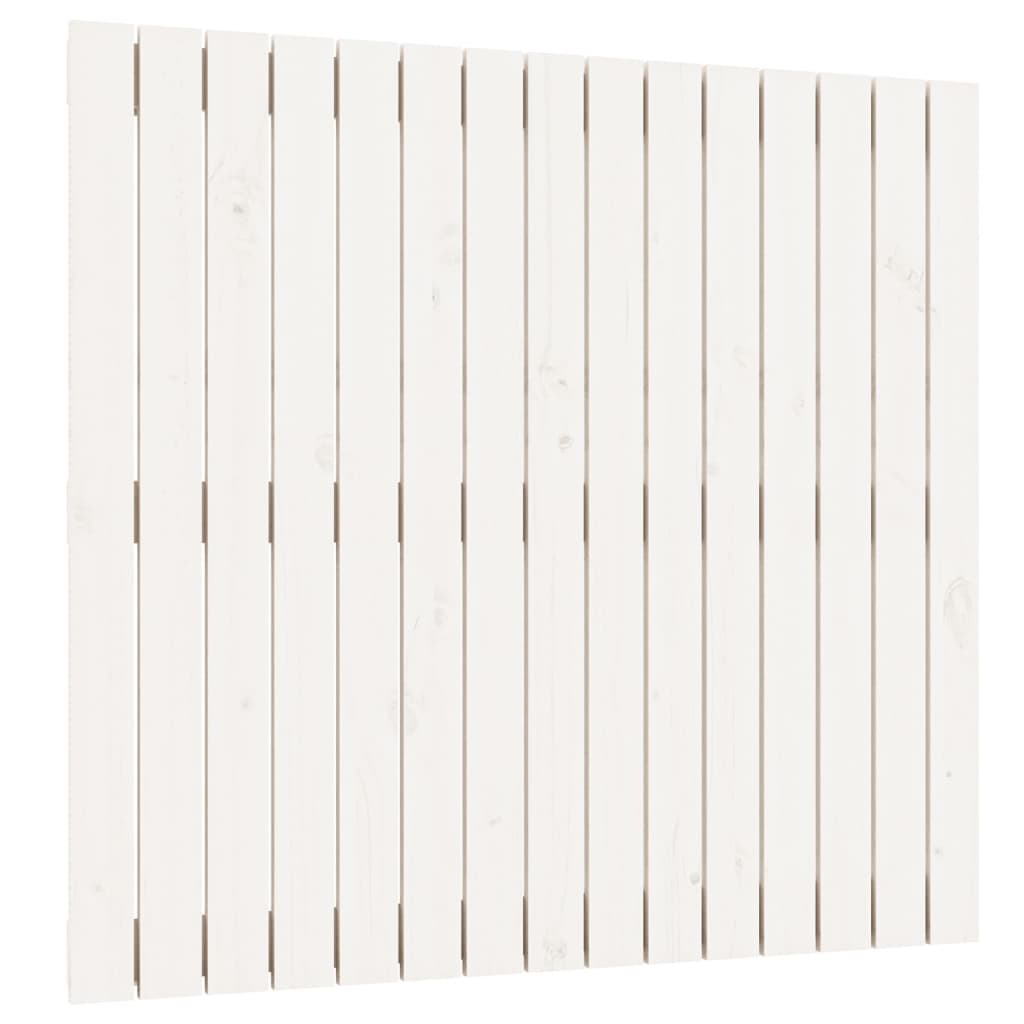 vidaXL Cabeceira de parede 95,5x3x90 cm madeira de pinho maciça branco