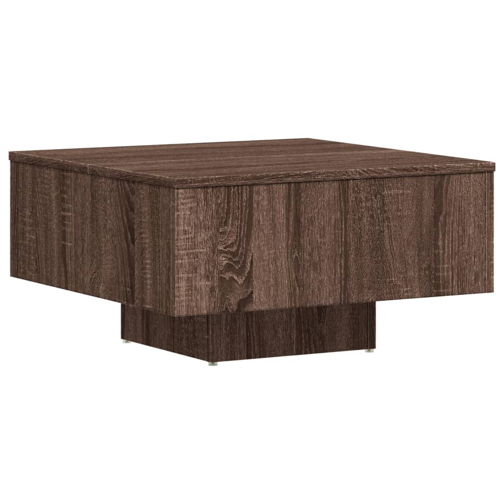 vidaXL Mesa de centro 60x60x31,5cm derivados madeira carvalho castanho