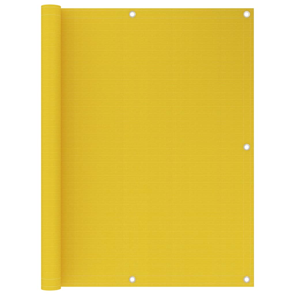 vidaXL Tela de varanda 120x400 cm PEAD amarelo