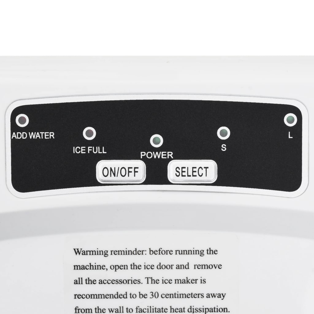vidaXL Máquina de fazer cubos de gelo 1,4 L 15 kg/24 h branco