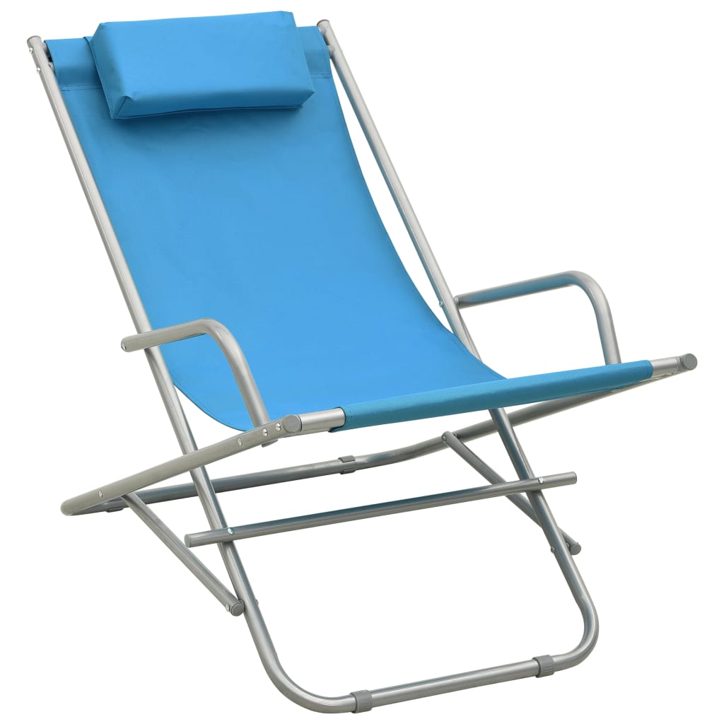 vidaXL Cadeiras de baloiço 2 pcs aço azul