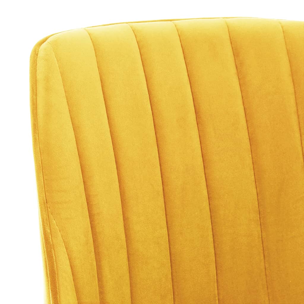 vidaXL Cadeiras de jantar giratórias 4 pcs veludo amarelo