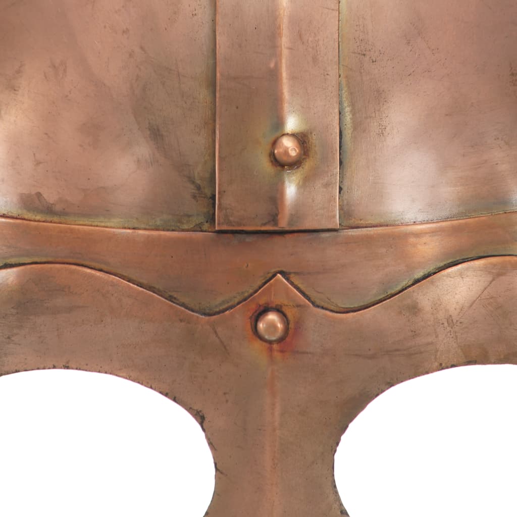 vidaXL Capacete soldado viking réplica LARP aço cobre