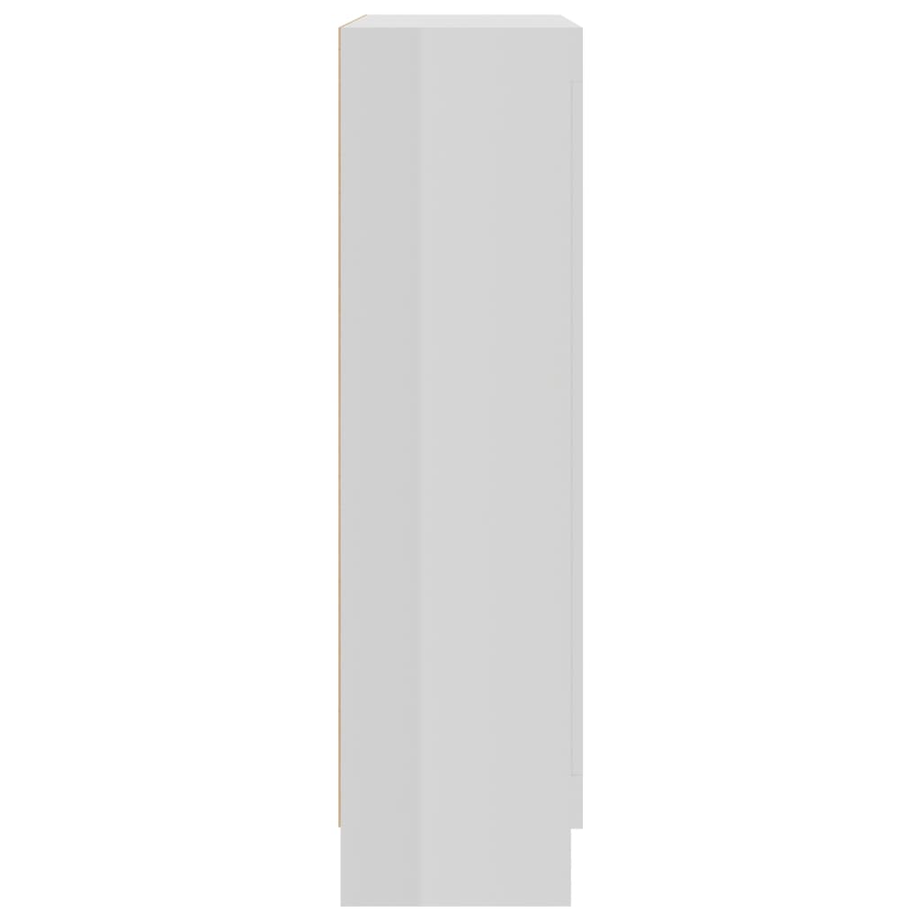 vidaXL Estante 82,5x30,5x115 cm contraplacado branco brilhante