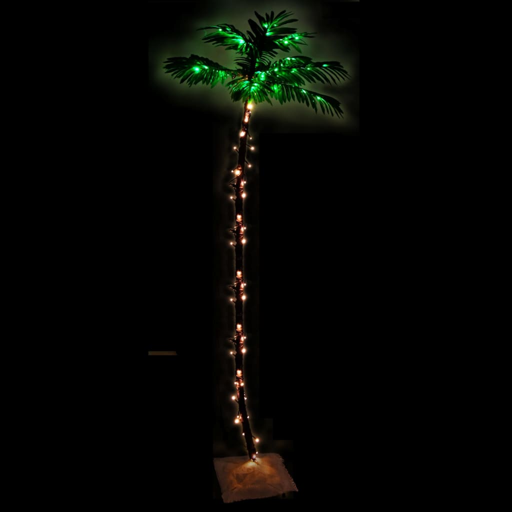 vidaXL Palmeira c/ 192 luzes LED 300 cm branco quente