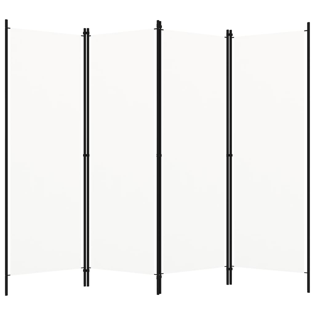 vidaXL Divisória de quarto com 4 painéis 200x180 cm branco