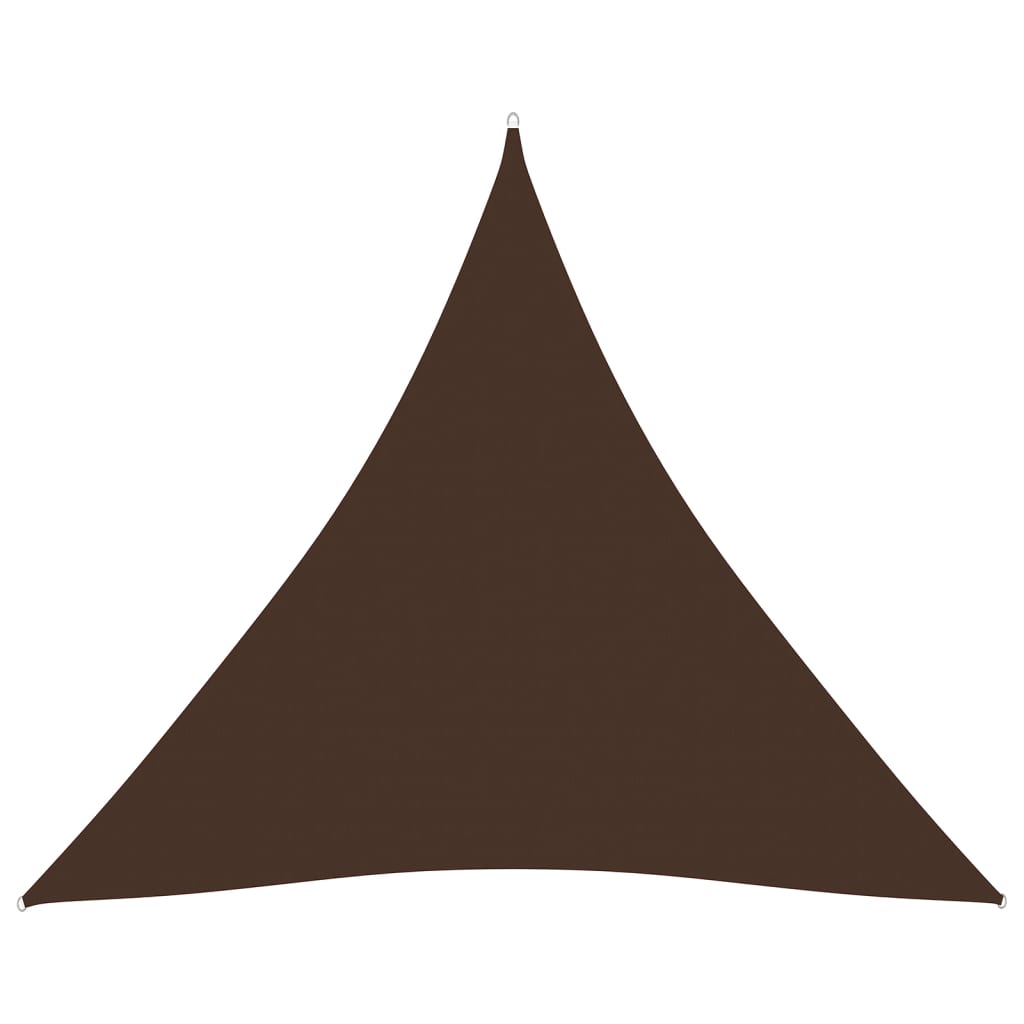 vidaXL Para-sol vela tecido oxford triangular 3,6x3,6x3,6 m castanho