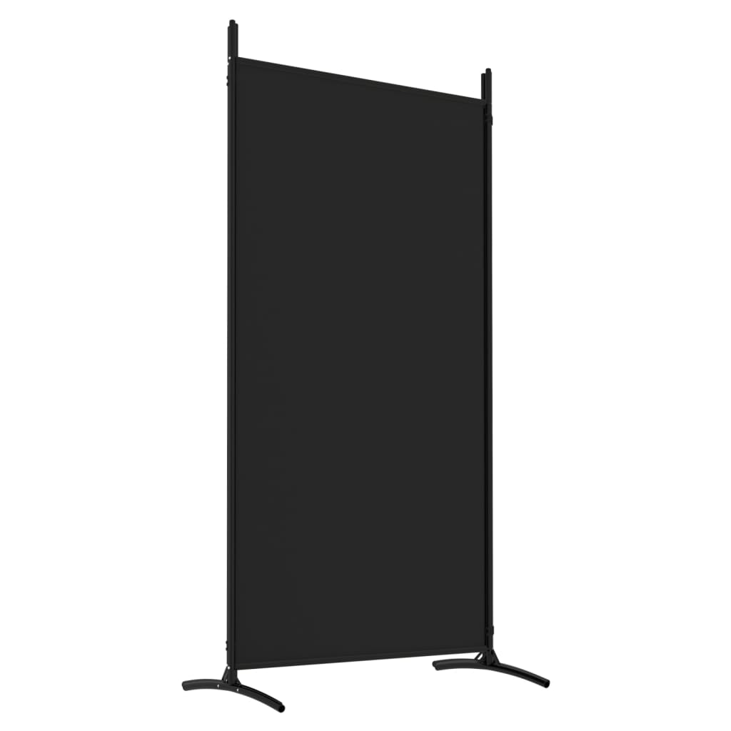 vidaXL Divisória de quarto com 4 painéis 346x180 cm tecido preto