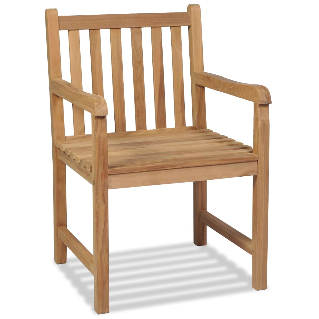 vidaXL Cadeiras de exterior 2 pcs madeira teca maciça