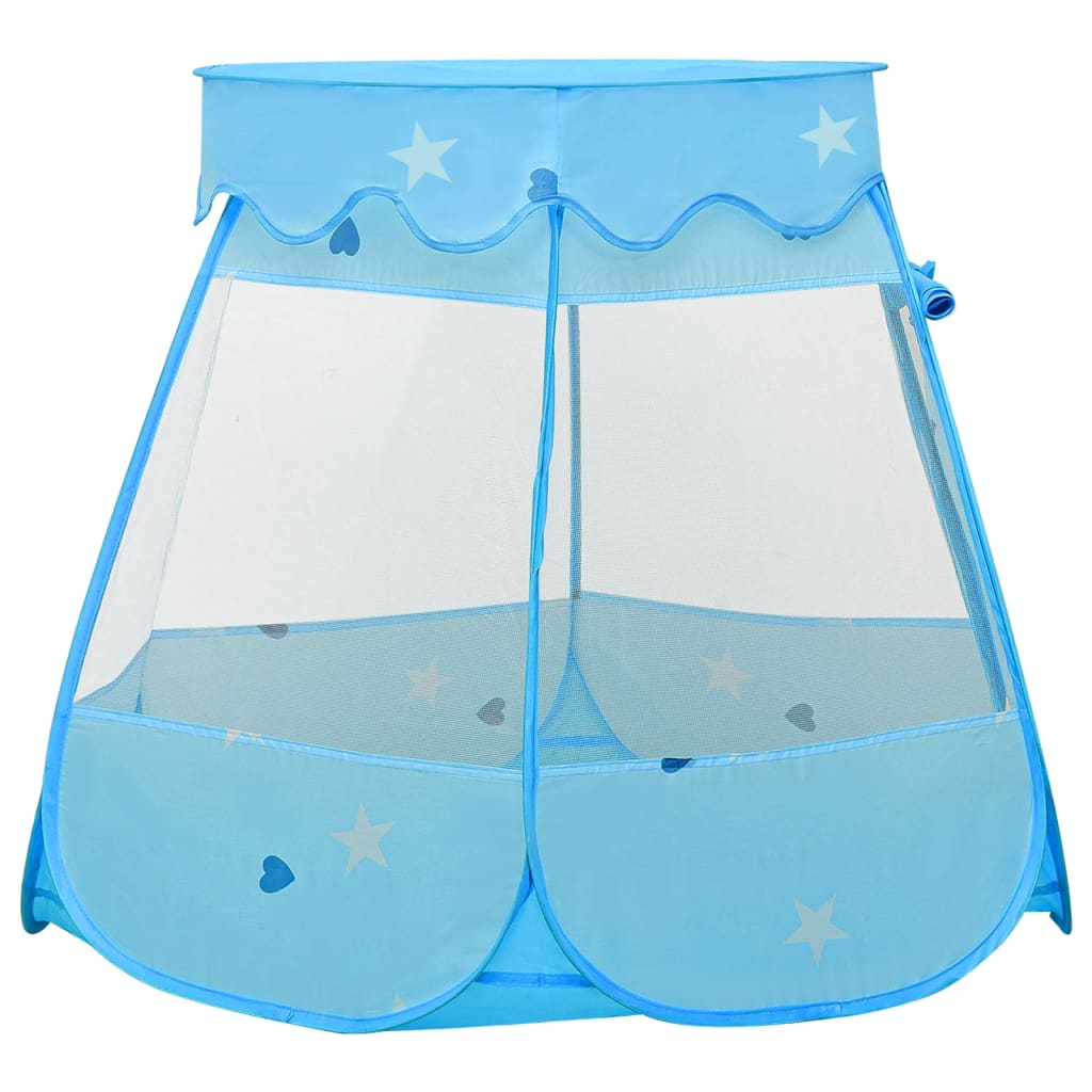 vidaXL Tenda de brincar infantil com 250 bolas 102x102x82 cm azul