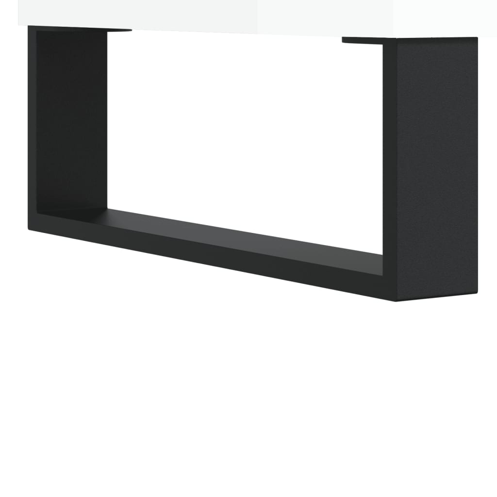 vidaXL Mesa de centro 60x50x40 cm derivados madeira branco brilhante