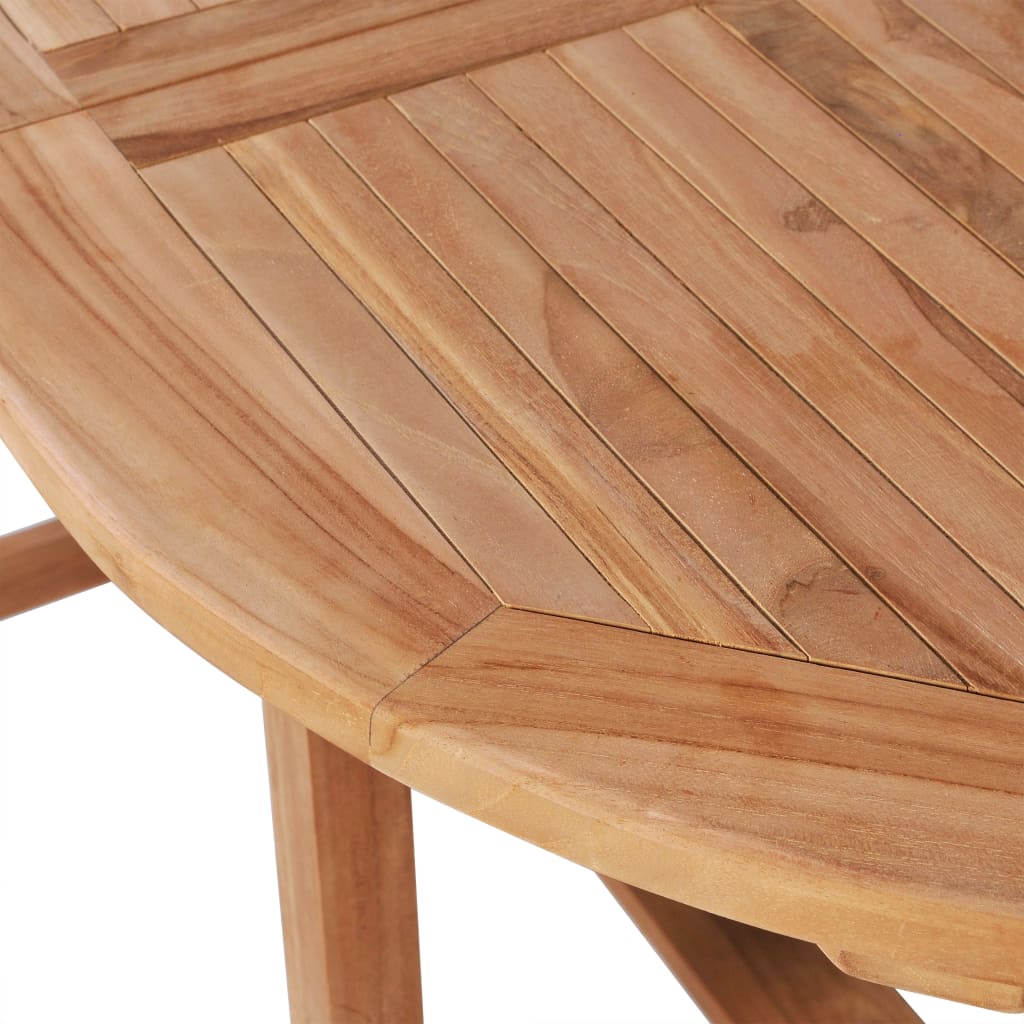 vidaXL Mesa de jardim extensível (110-160)x80x75cm madeira teca maciça