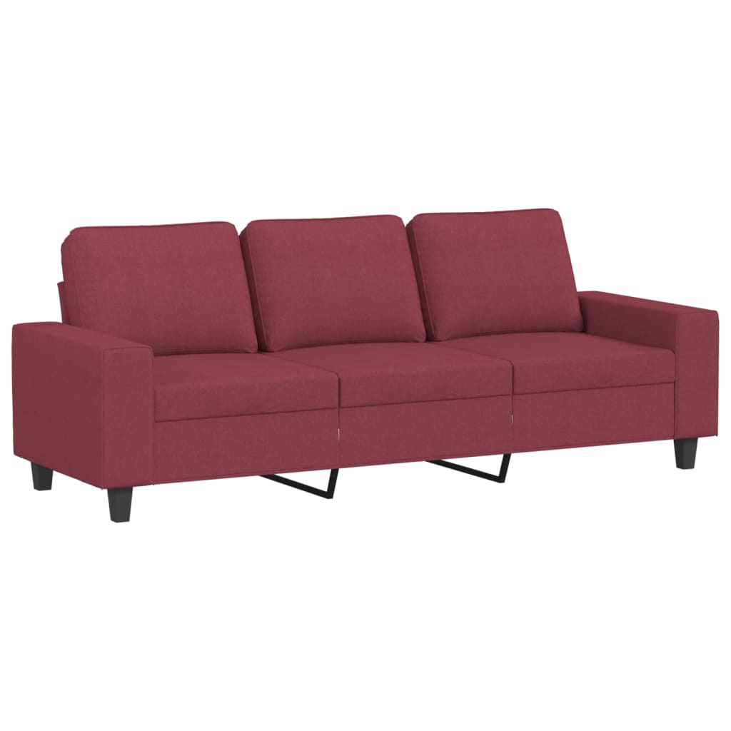 vidaXL 2 pcs conjunto de sofás tecido vermelho-tinto