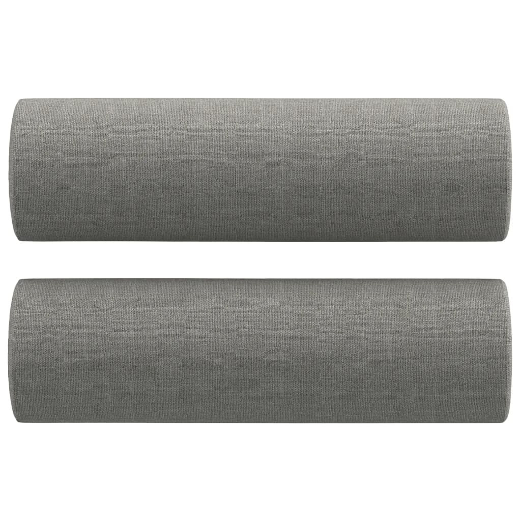 vidaXL Sofá 3 lugares + almofadas/almofadões 180cm tecido cinza-escuro