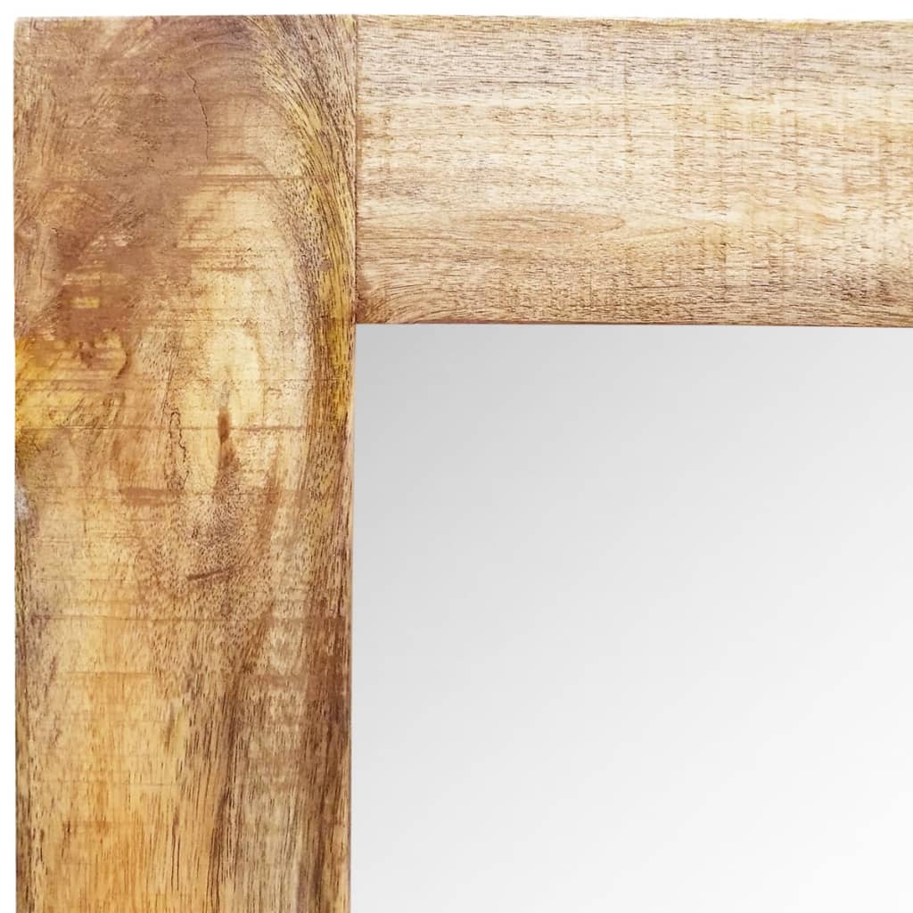 vidaXL Espelho de parede c/ estrutura de madeira maciça 120x60 cm