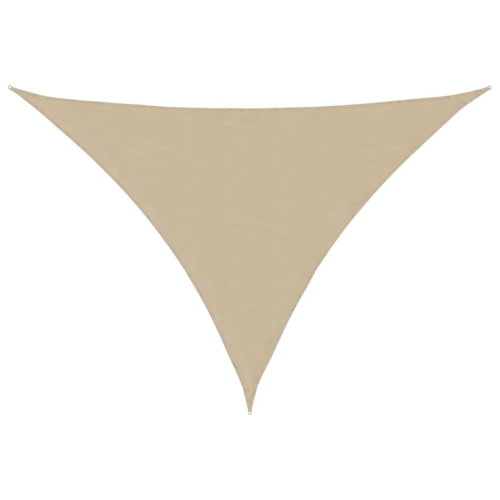 vidaXL Para-sol tecido oxford triangular 3,5x3,5x4,9 m bege