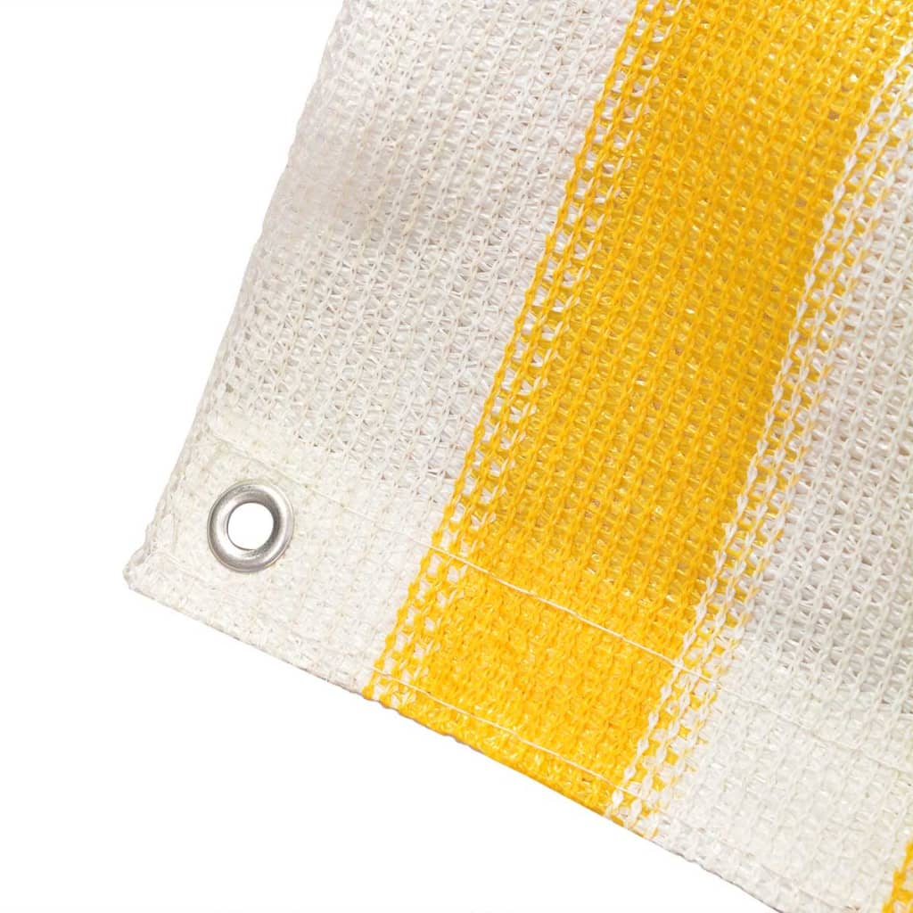 vidaXL Tela de varanda PEAD 90x600 cm amarelo e branco