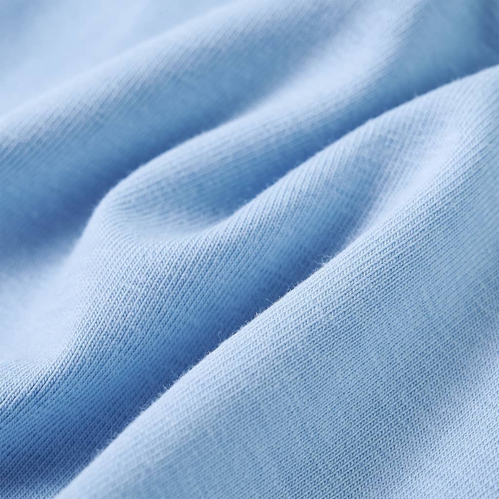 T-shirt de manga comprida para criança azul-claro 92