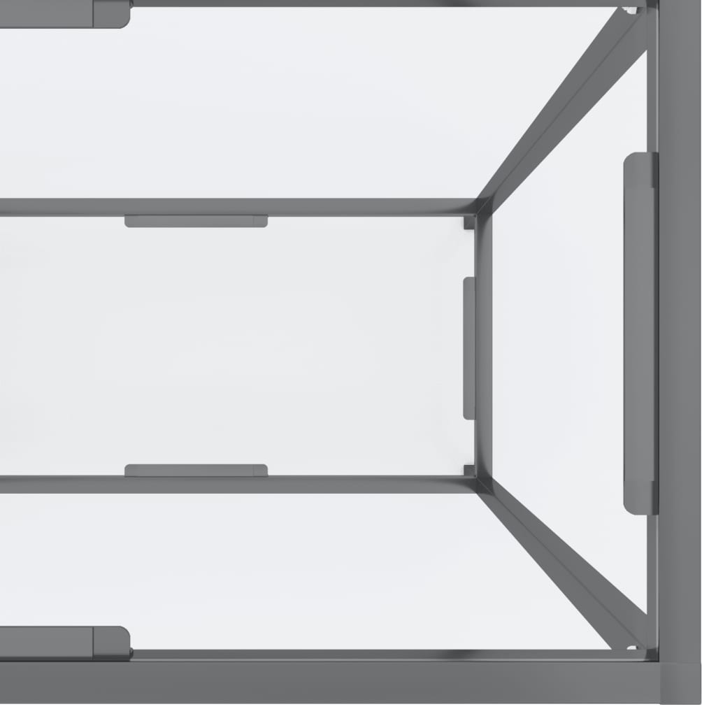 vidaXL Mesa consola transparente 160x35x75,5 cm vidro temperado