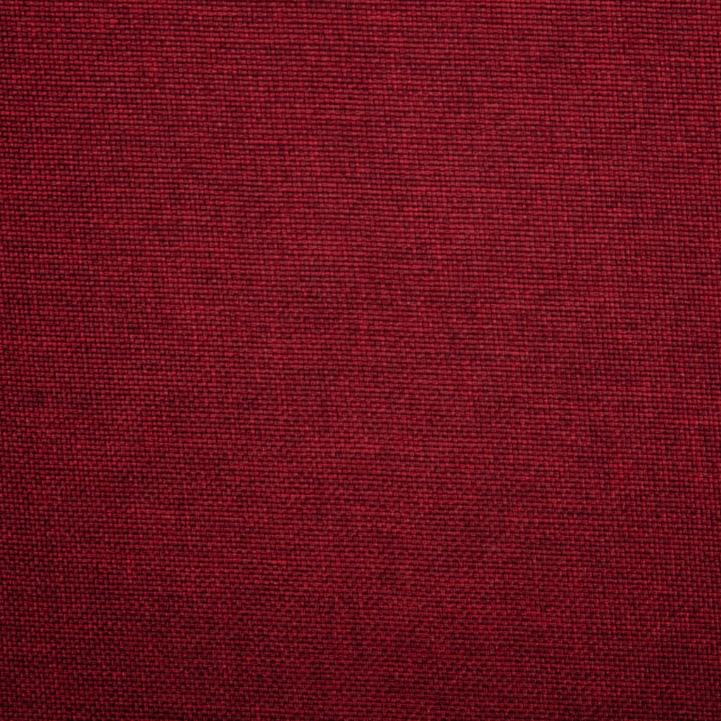 vidaXL Cadeiras de jantar giratórias 2 pcs tecido vermelho tinto