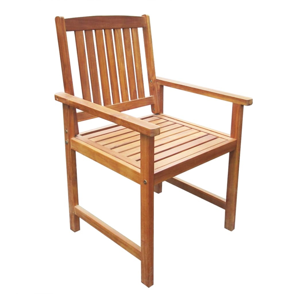 vidaXL Cadeiras de jardim 2 pcs madeira acácia maciça castanho