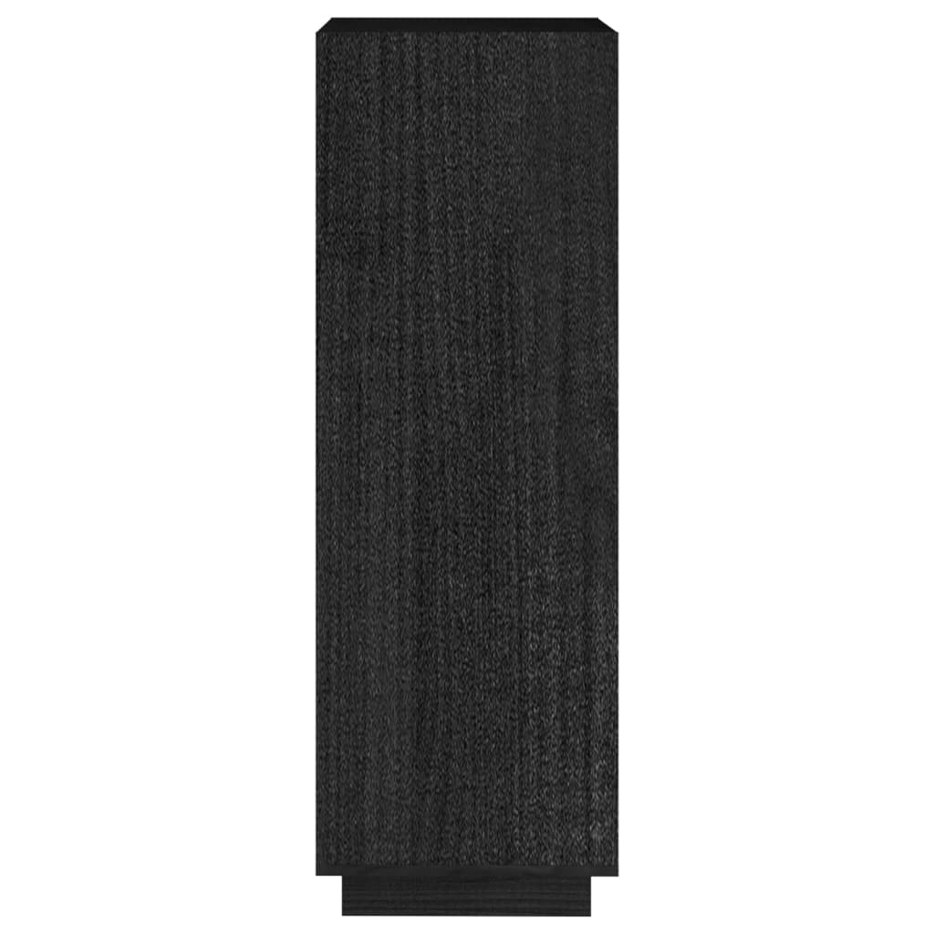 vidaXL Estante/divisória 40x35x103 cm pinho maciço preto