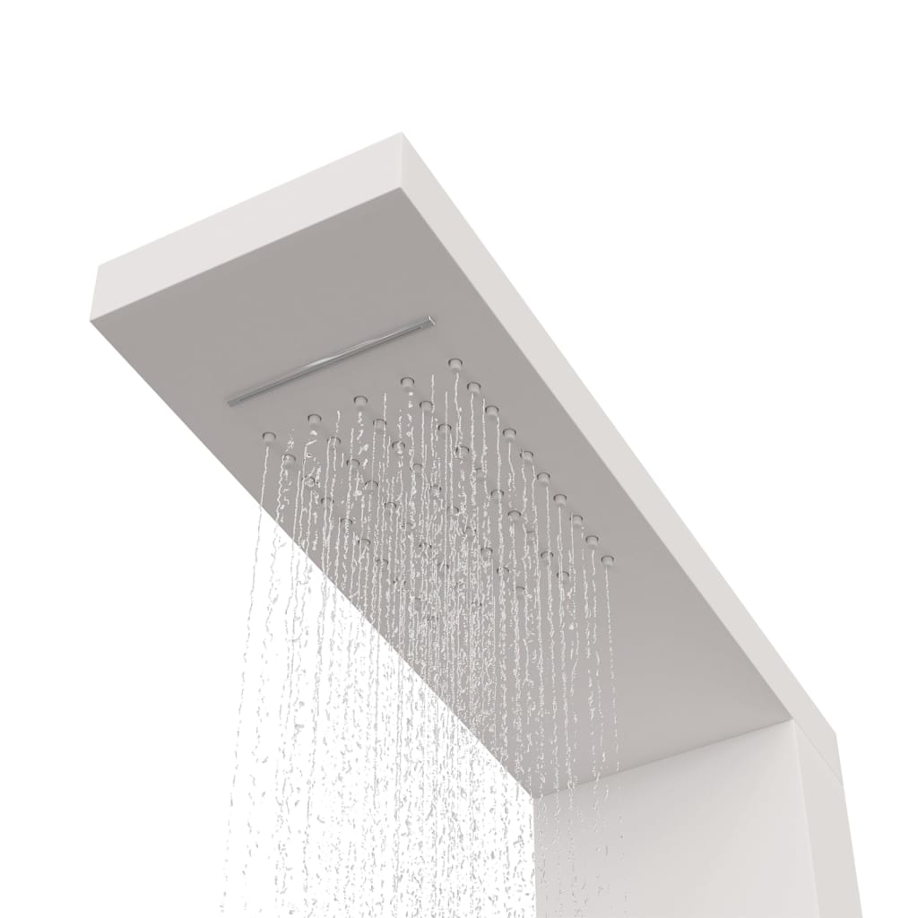 vidaXL Sistema de coluna de duche em alumínio branco