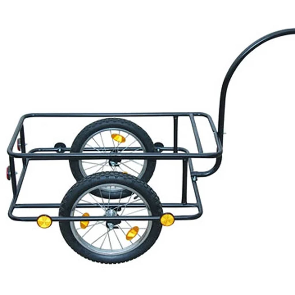 vidaXL Reboque de bicicleta com carrinho de plástico 90 L