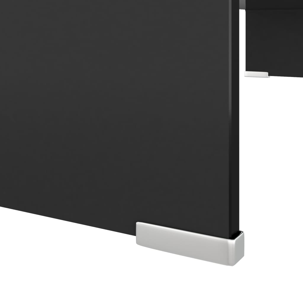 vidaXL Suporte de TV/monitores em vidro 80x30x13 cm preto
