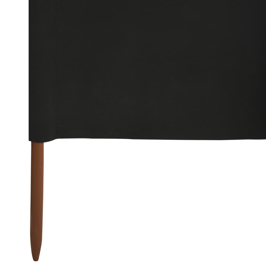 vidaXL Para-vento com 6 painéis em tecido 800x80 cm preto