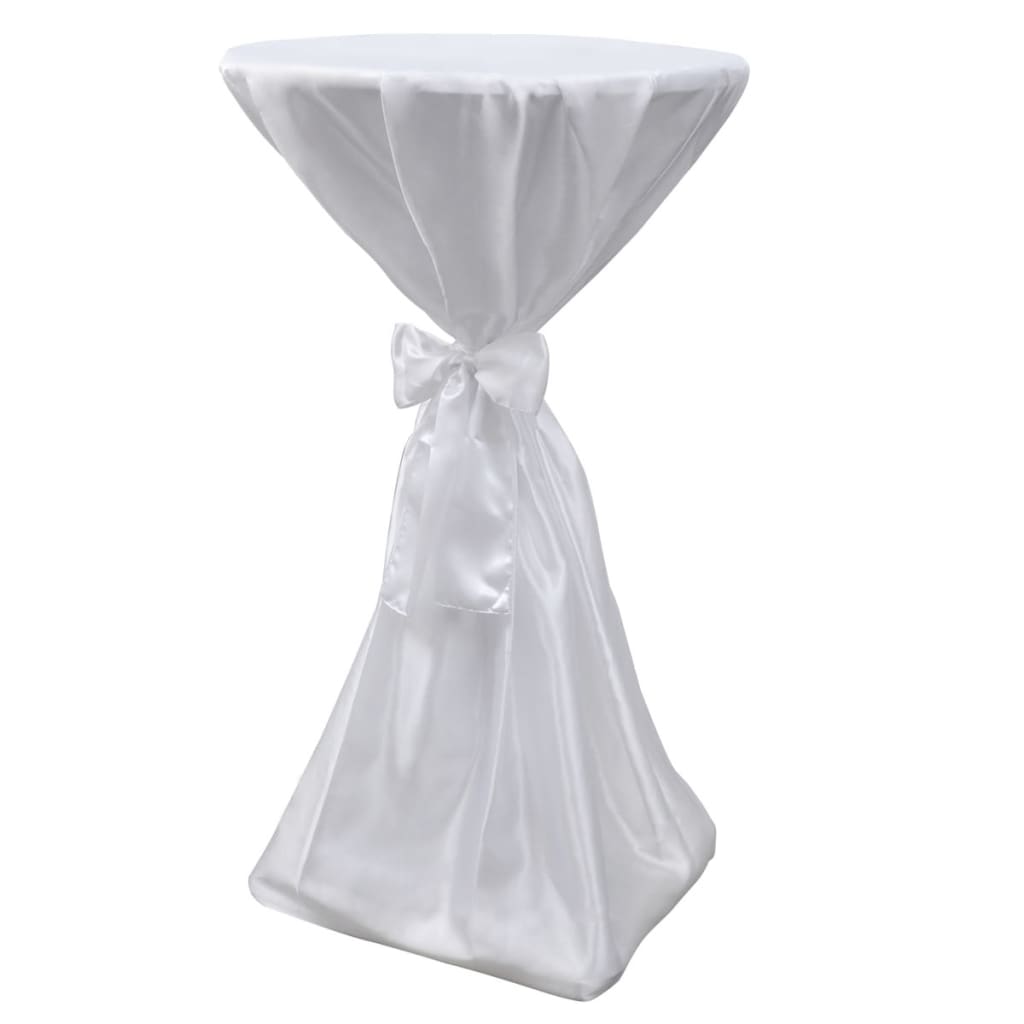 Toalha de mesa com fita, 80 cm / 2 peças, Branca