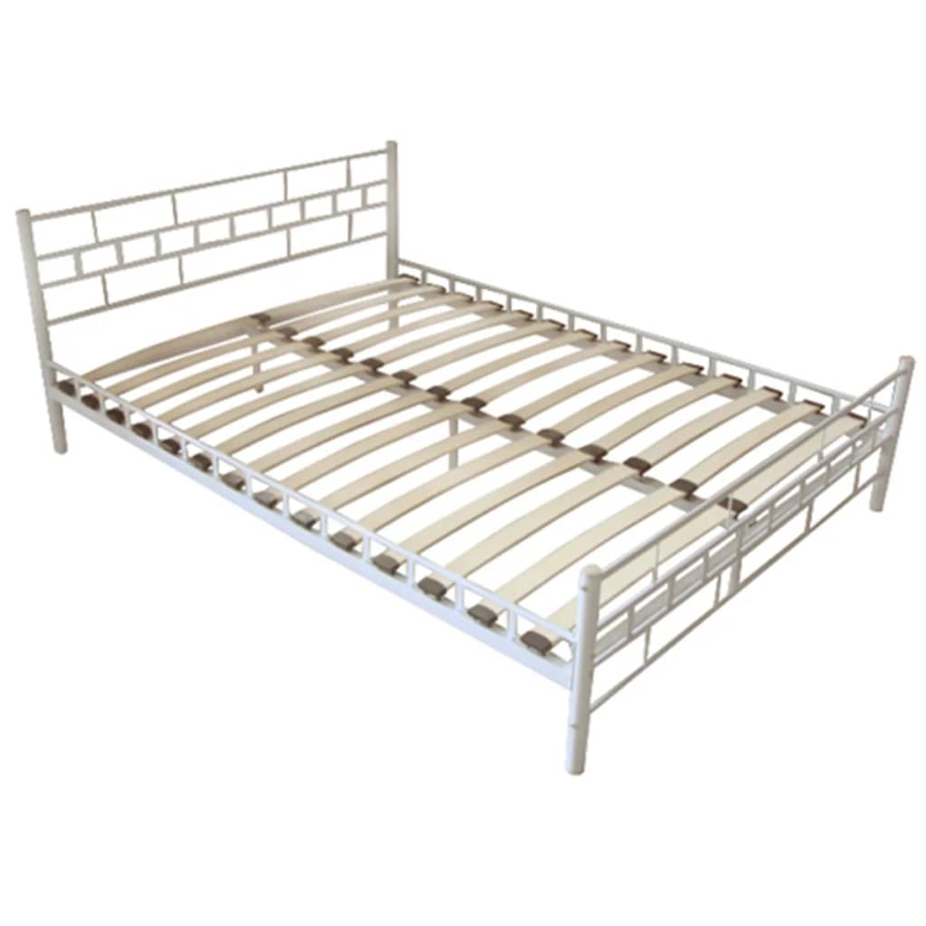 vidaXL Estrutura de cama metal 160x200 cm branco