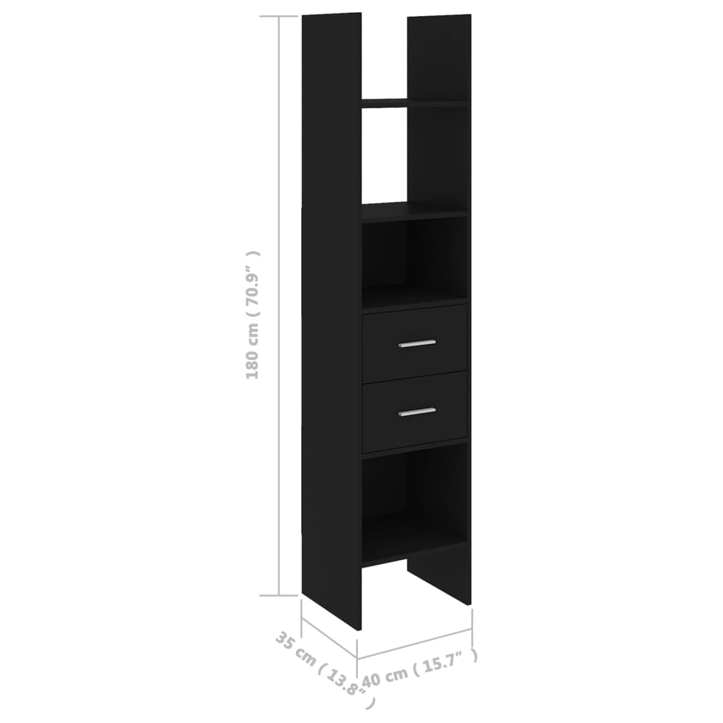 vidaXL 4 pcs conjunto de estantes contraplacado preto