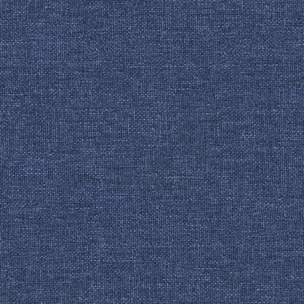 vidaXL Apoio de pés 60x60x36 cm tecido/couro artificial azul