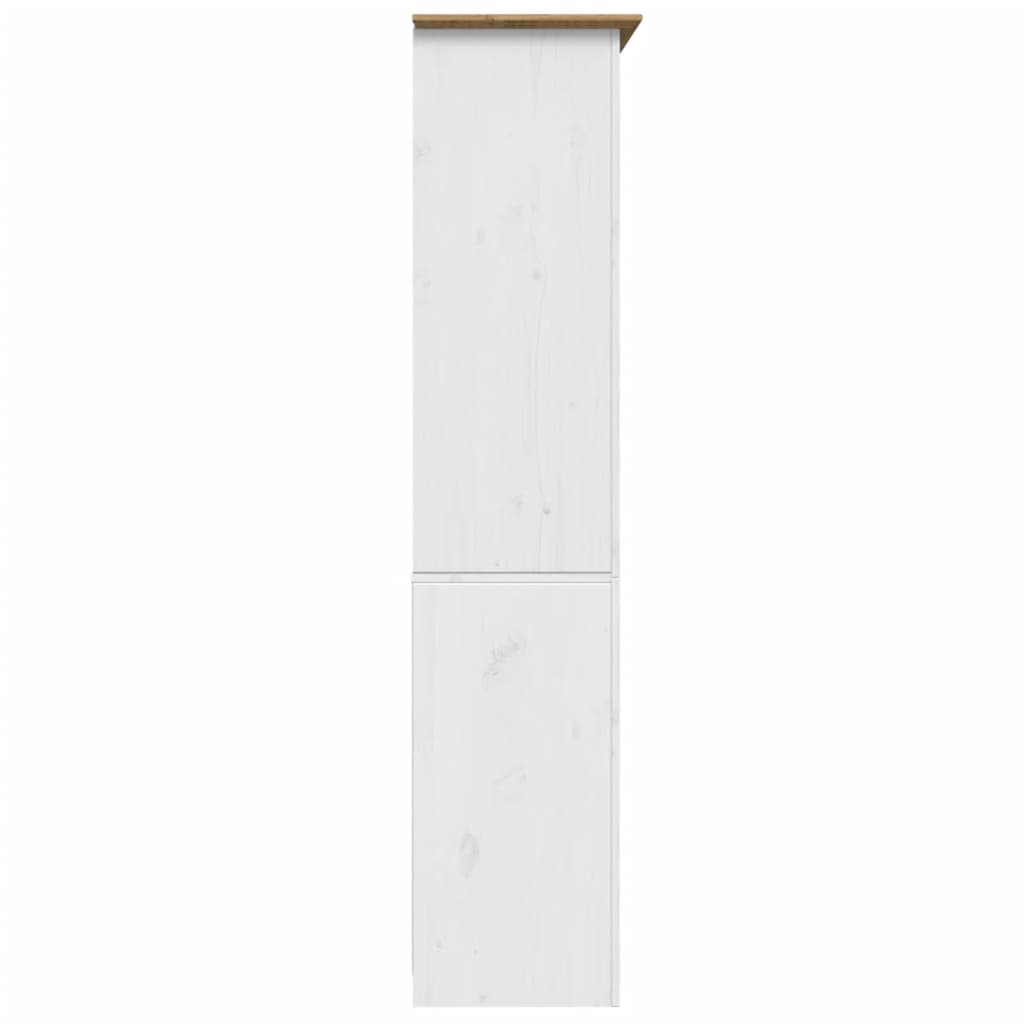 vidaXL Estante BODO 80x40x172 cm madeira pinho maciça branco/castanho