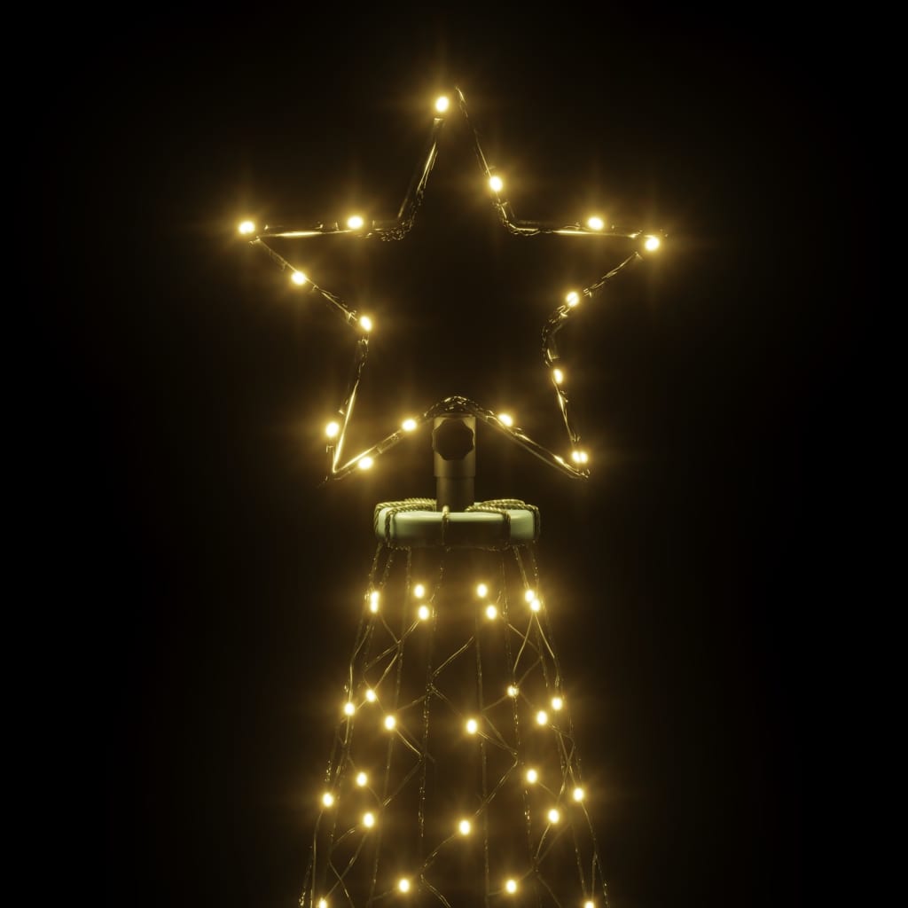 vidaXL Árvore de Natal com espigão 3000 luzes LED 800 cm branco quente