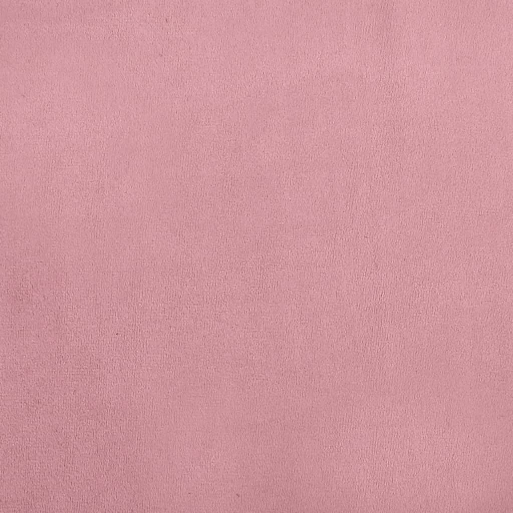 vidaXL Sofá infantil 60x40x30 cm veludo rosa